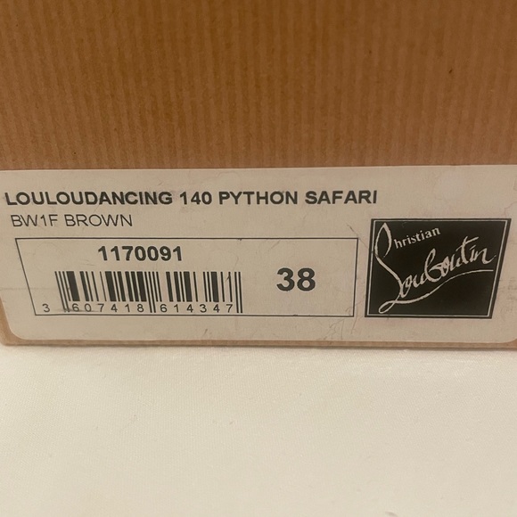 SOLD 💋 Christian Louboutin exotic Python open toe, platform high heel sandal - Picture 8 of 9